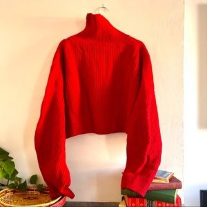 & Other Stories Red Turtleneck Sweater